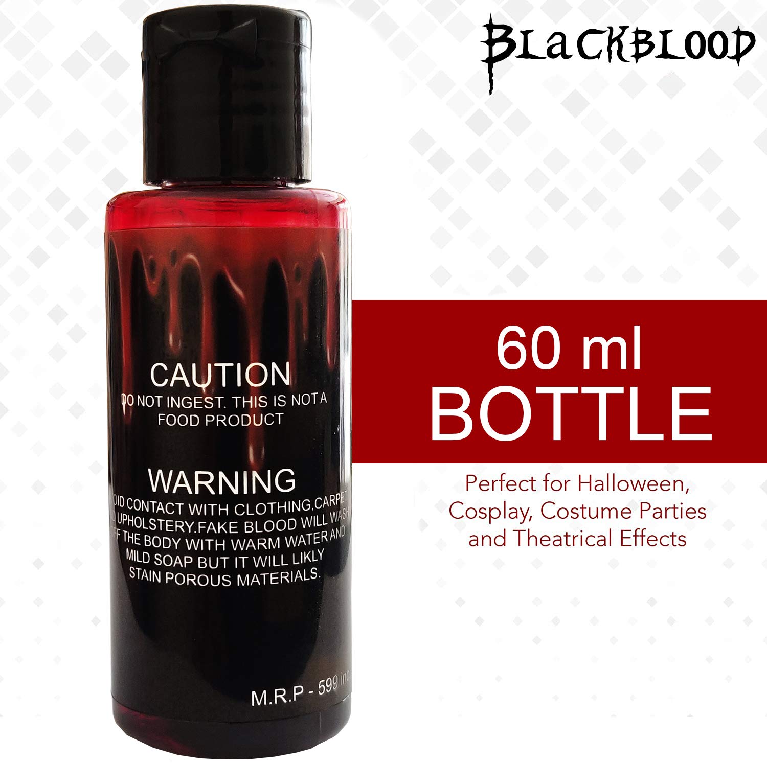 Blackblood The Fake Blood for Horror Fake Blood Scary Prank & Halloween Party (Bloodyred) (30ml)
