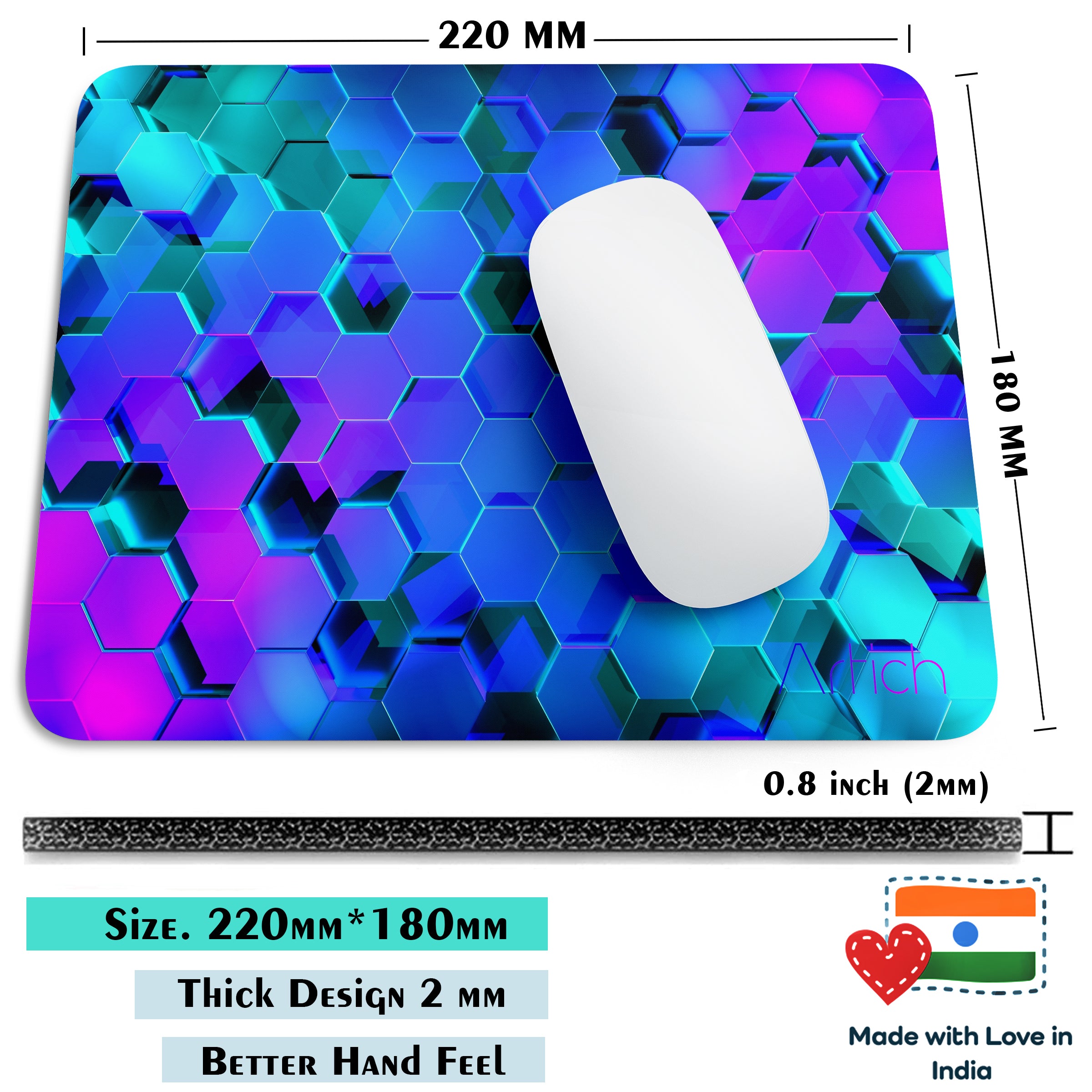 Artich Glowing Hexagon Floor Abstract