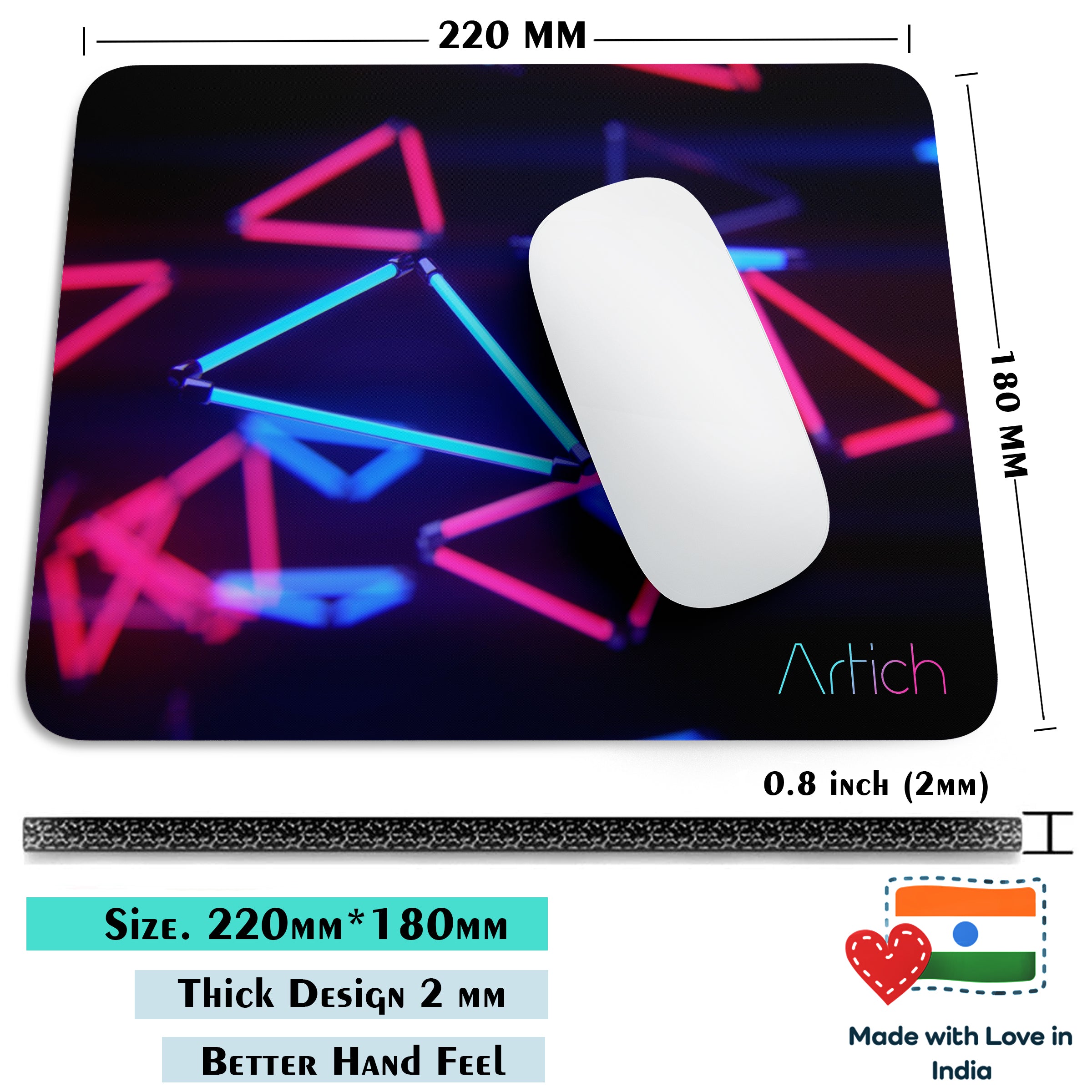 Artich Glowing Triangle Sticks Abstract