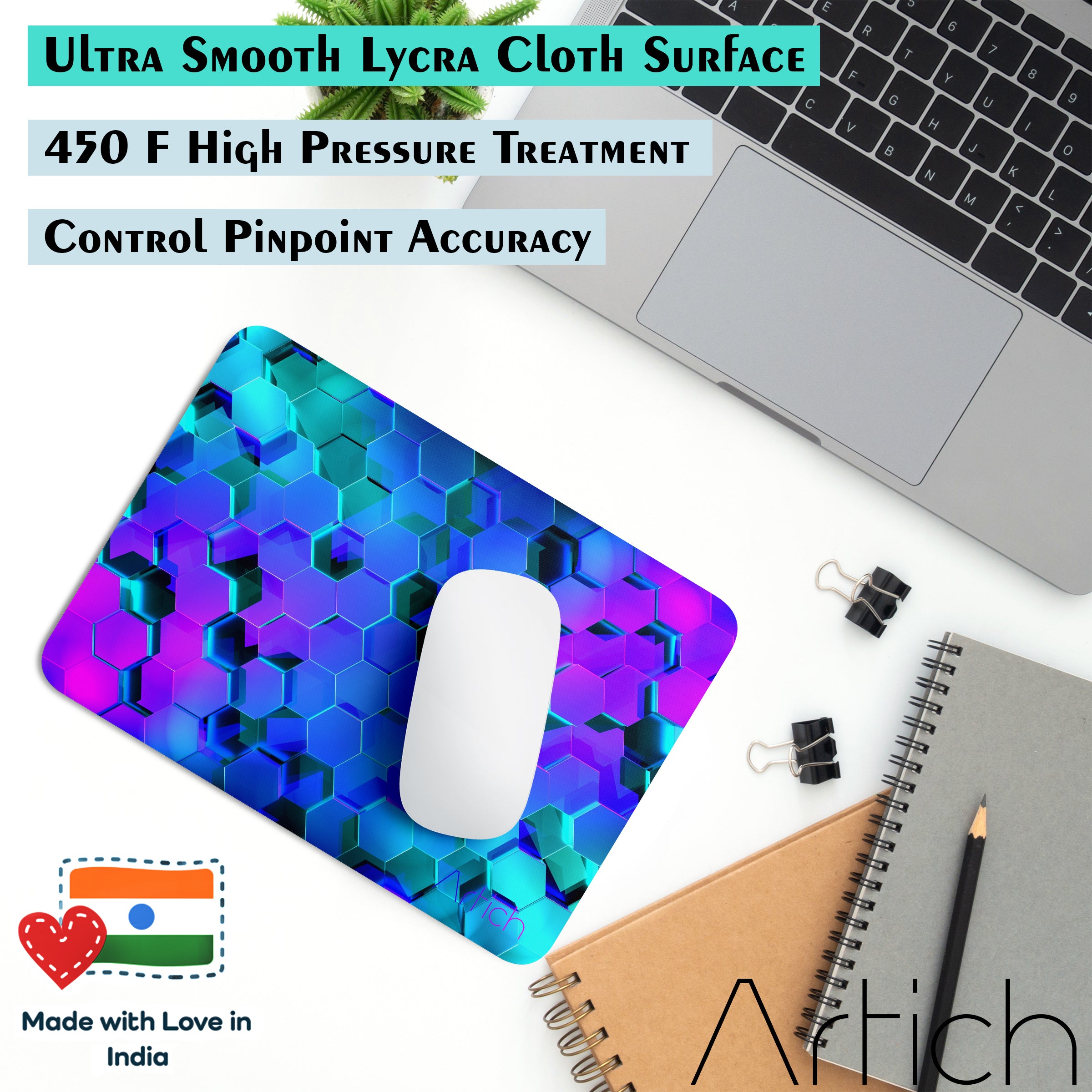 Artich Glowing Hexagon Floor Abstract