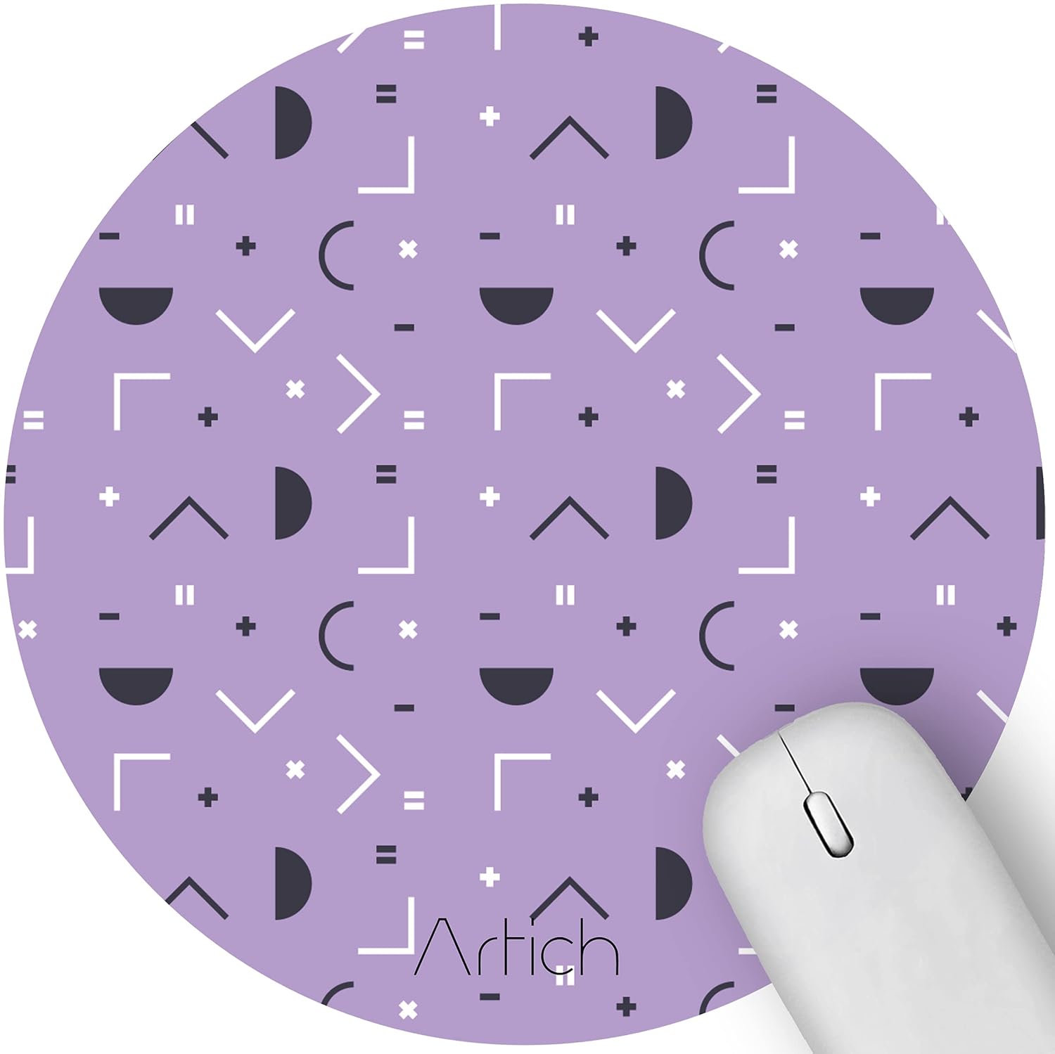 Artich Designer Gaming Mouse Pad (Violet Black Random Objects)