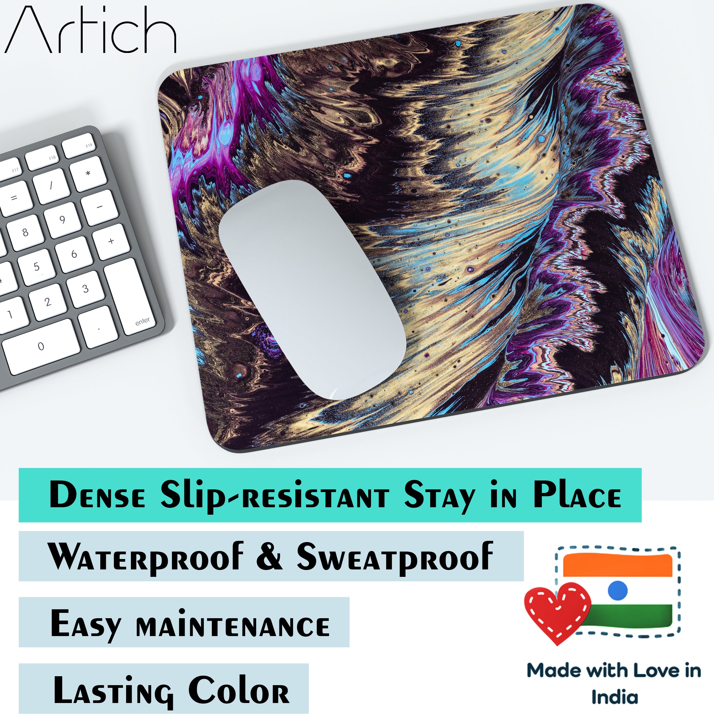 Artich Golden Feathers Abstract