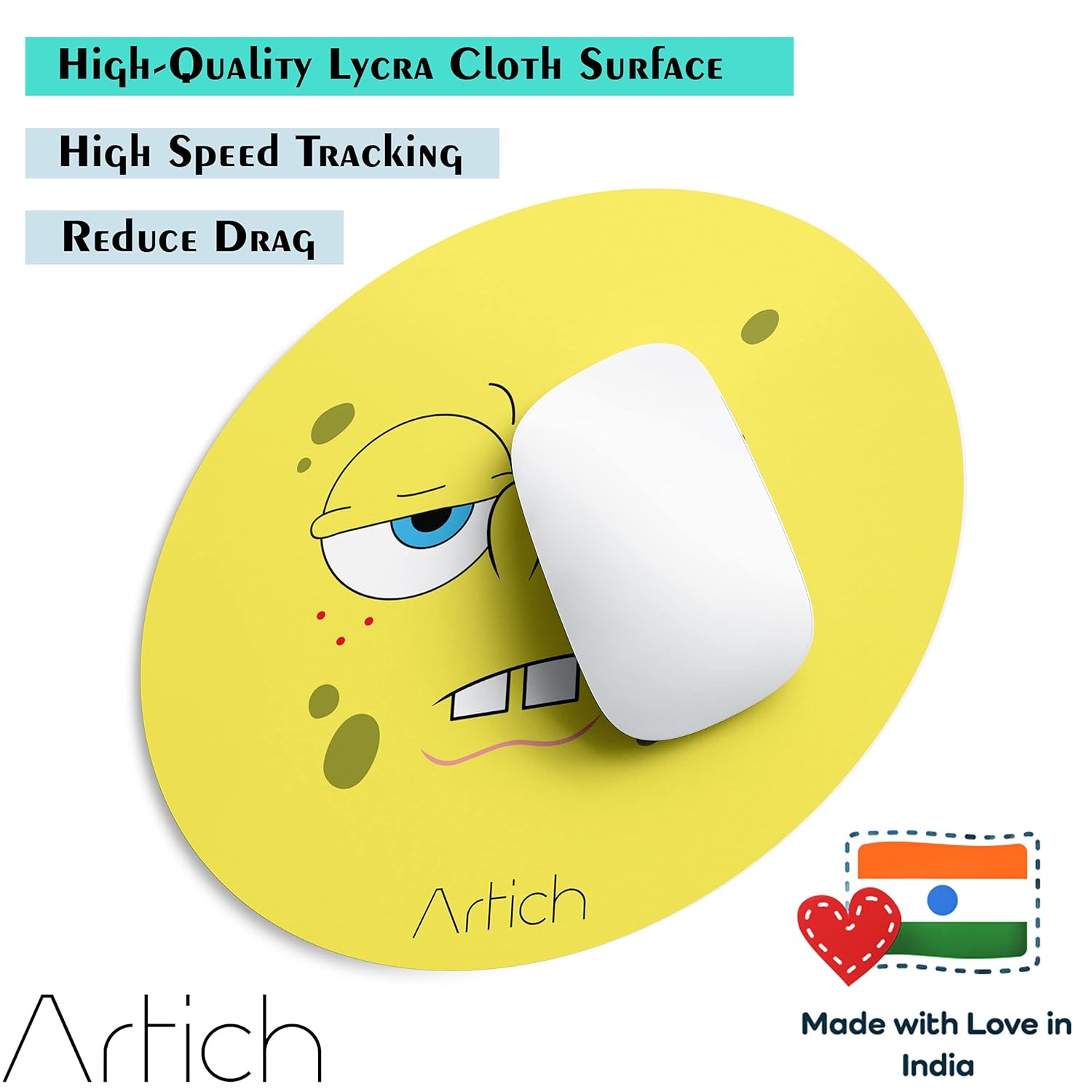 Artich Designer Gaming Mouse Pad(Disinterested Spongebob)
