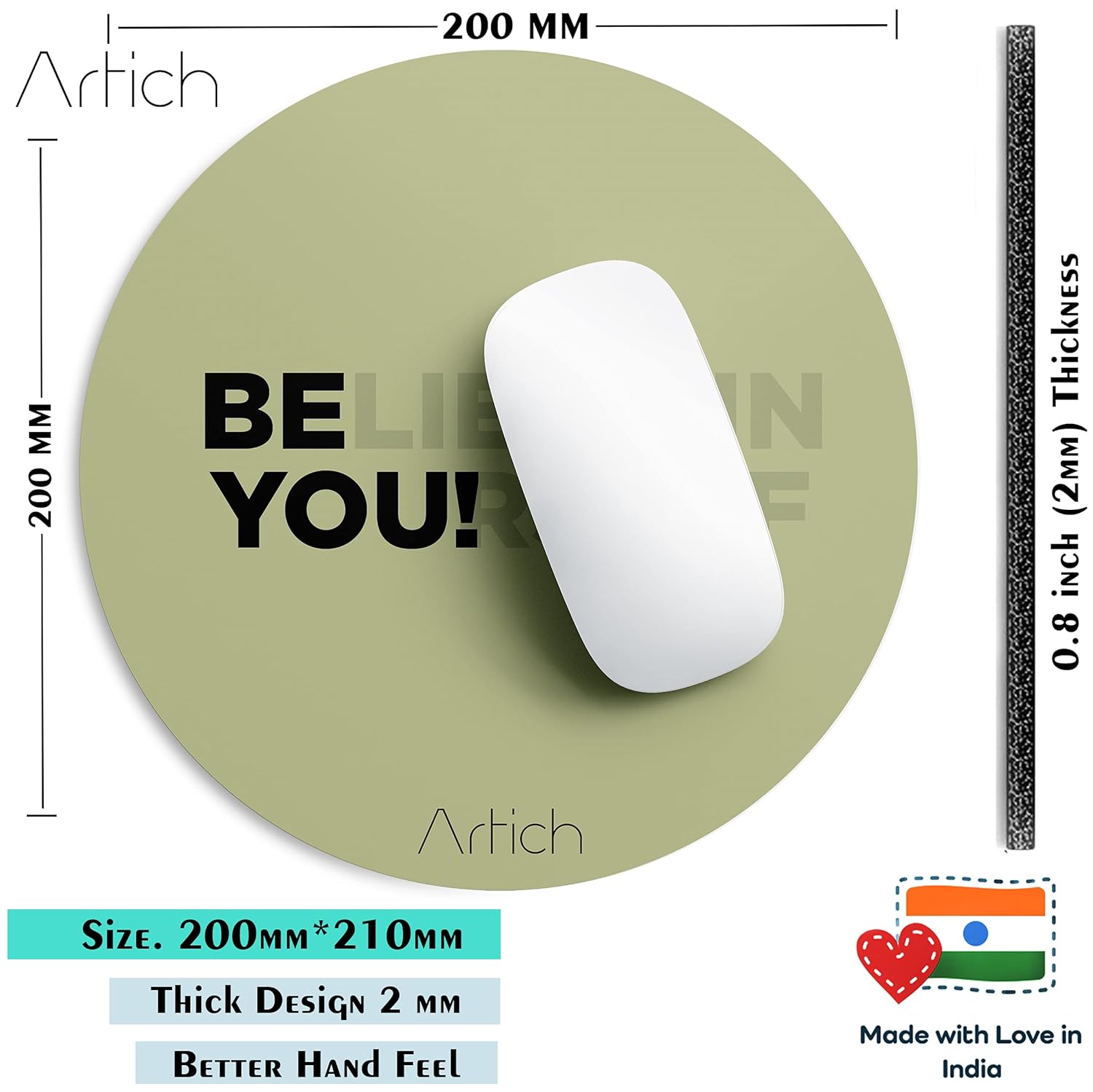 Artich Designer Gaming Mouse Pad(Believe in Yourself)