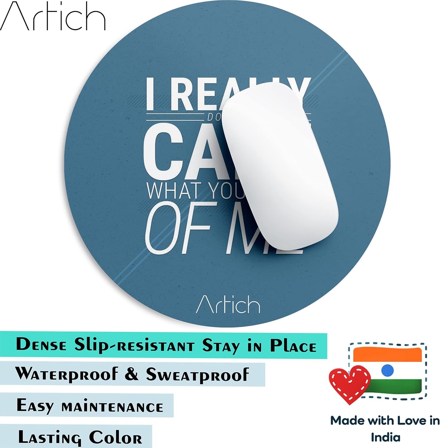 Artich Designer Gaming Mouse Pad(I Really Care)