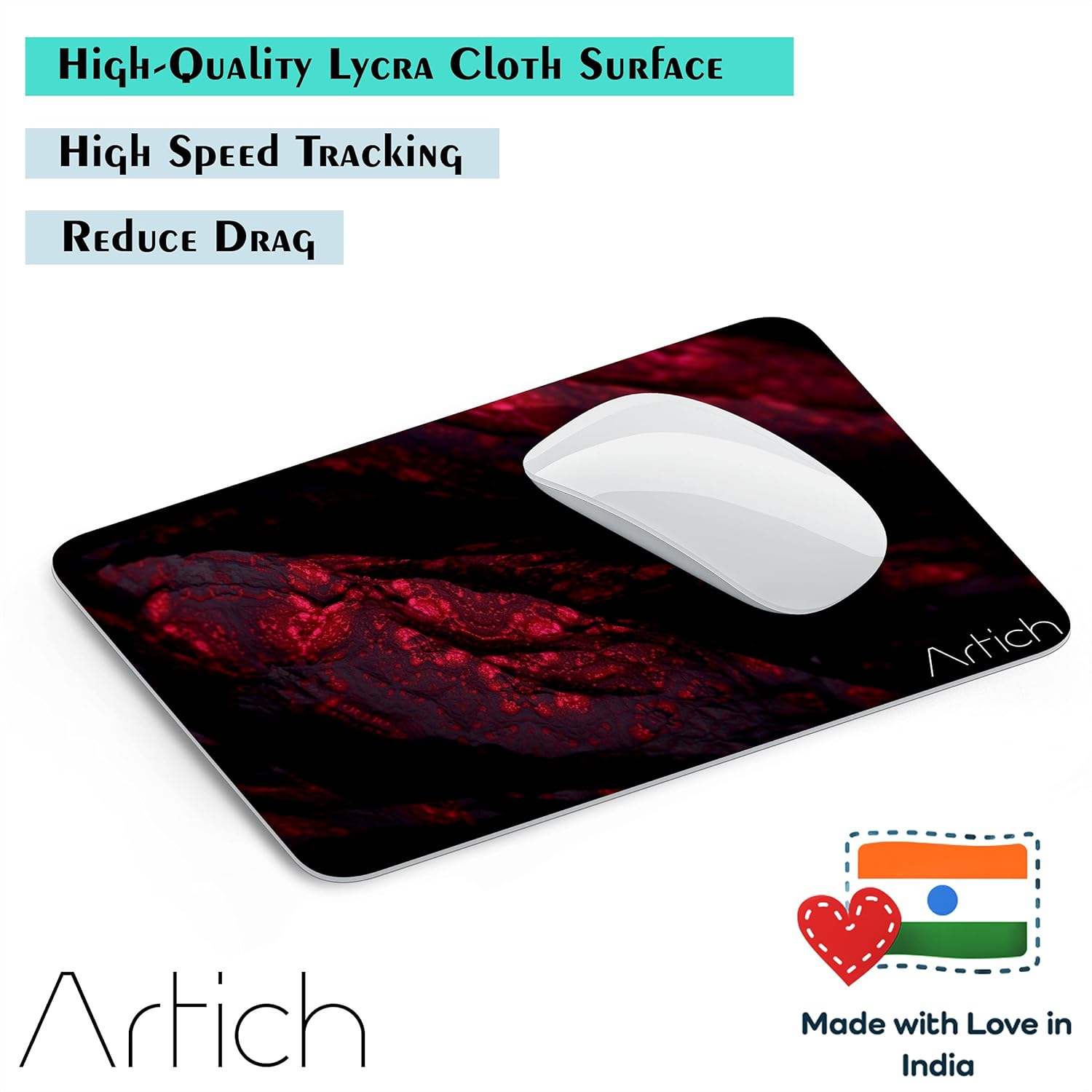 Artich Red Stone Gaming Mouse Pad