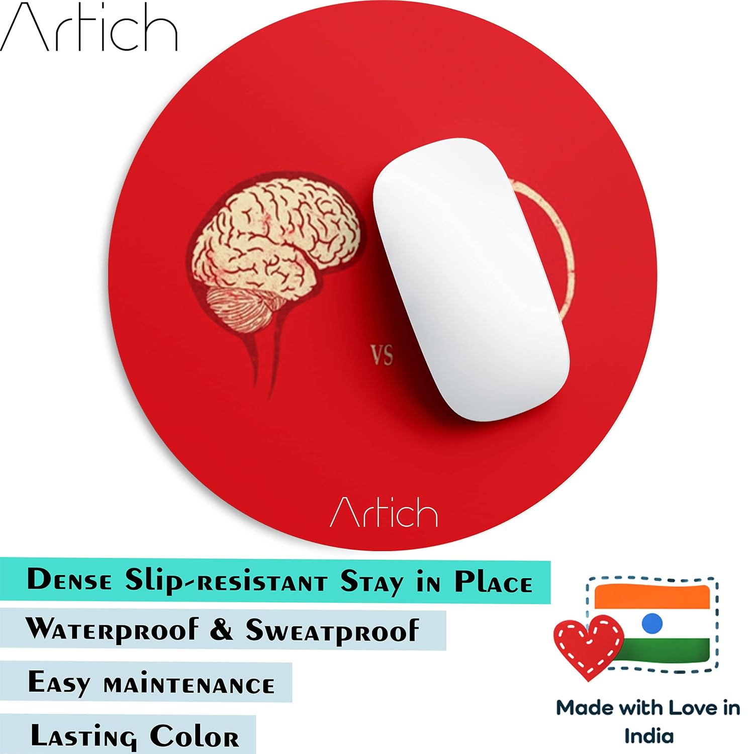 Artich Designer Gaming Mouse Pad(Brain or Strength)