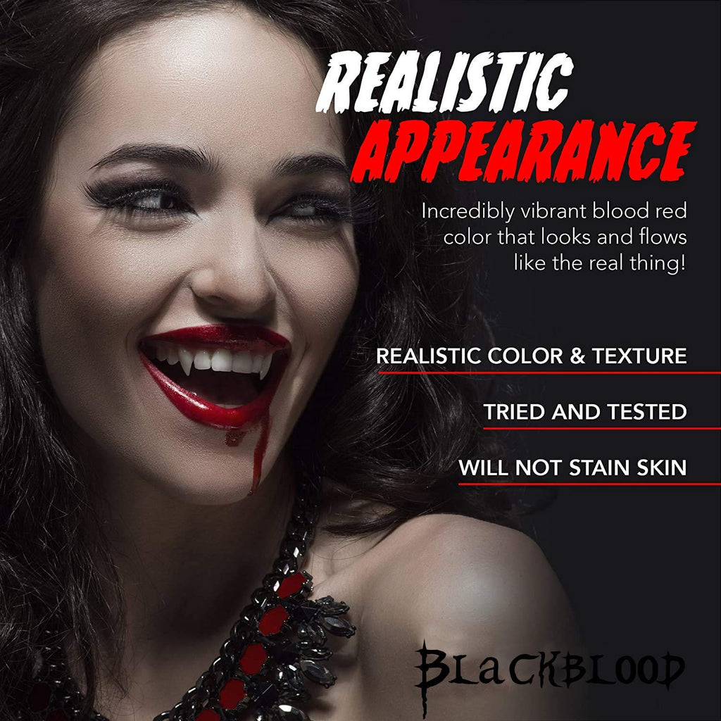 Blackblood The Fake Blood (Blood Capsules) for Horror Fake Blood Scary Prank & Halloween Party (Bloodyred) (Pack of 6 Capsules)