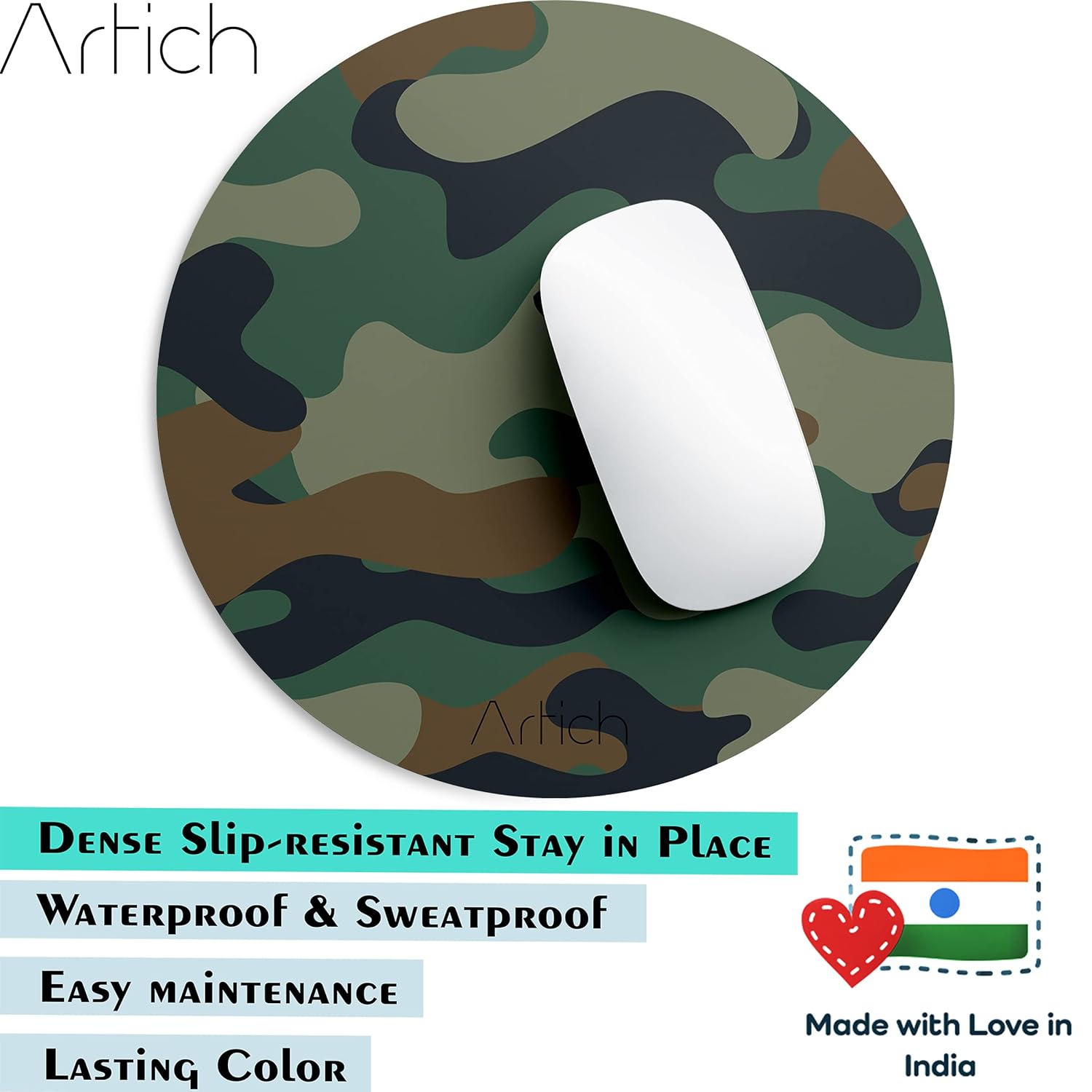 Artich Designer Gaming Mouse Pad (Dark Terrain Camouflage)