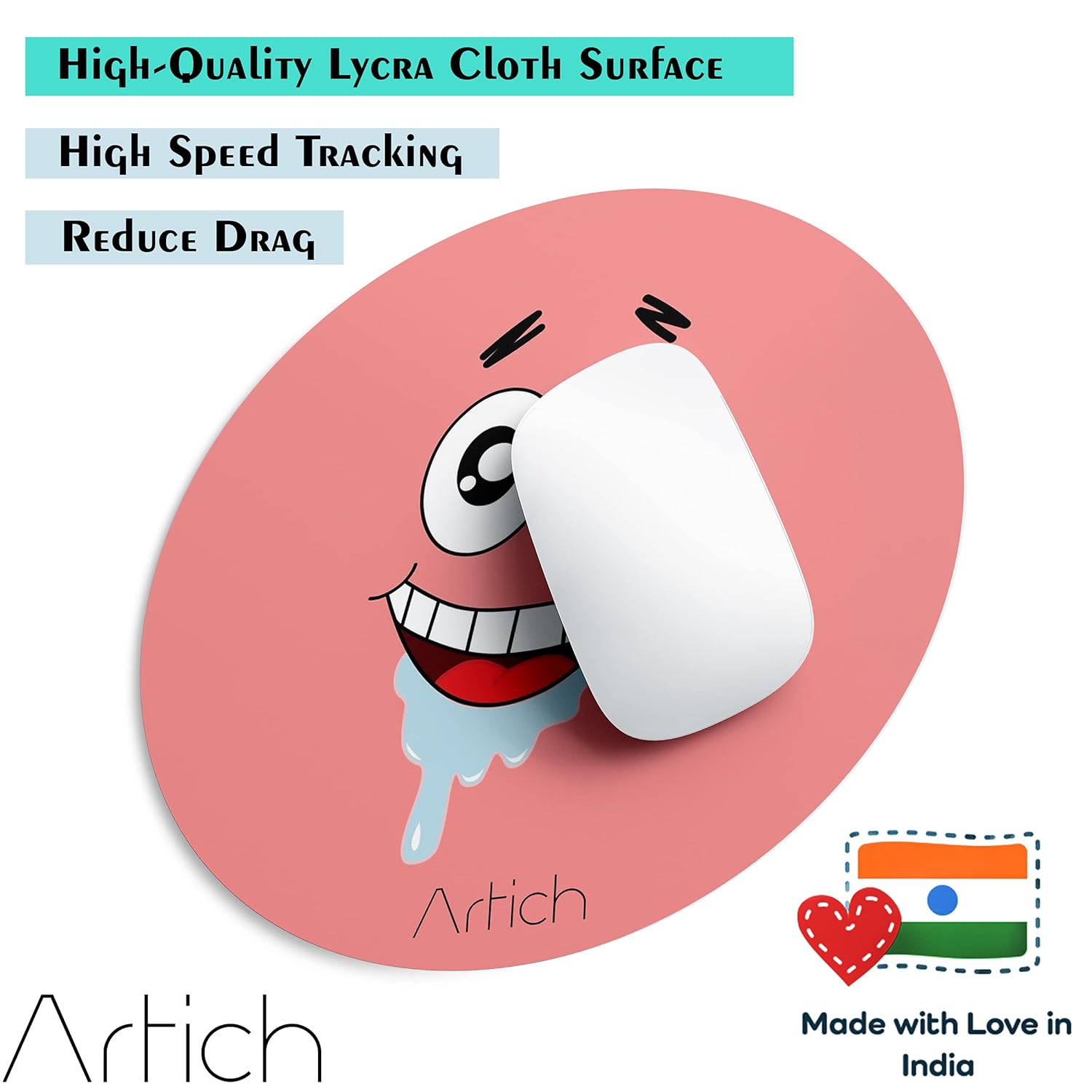 Artich Designer Gaming Mouse Pad(Smiling Patrick)