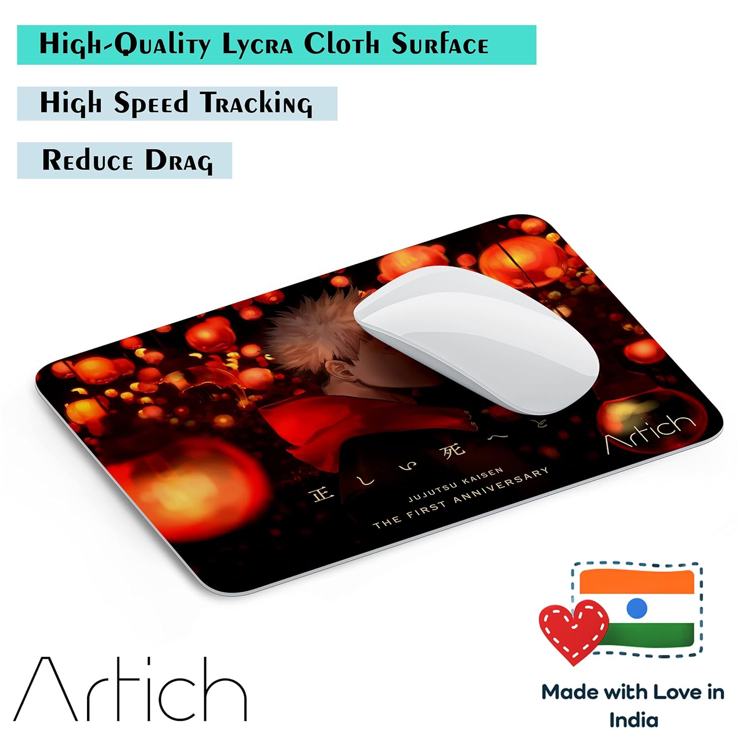 Artich Fire Lanterns Yuji Anime Gaming Mouse Pad