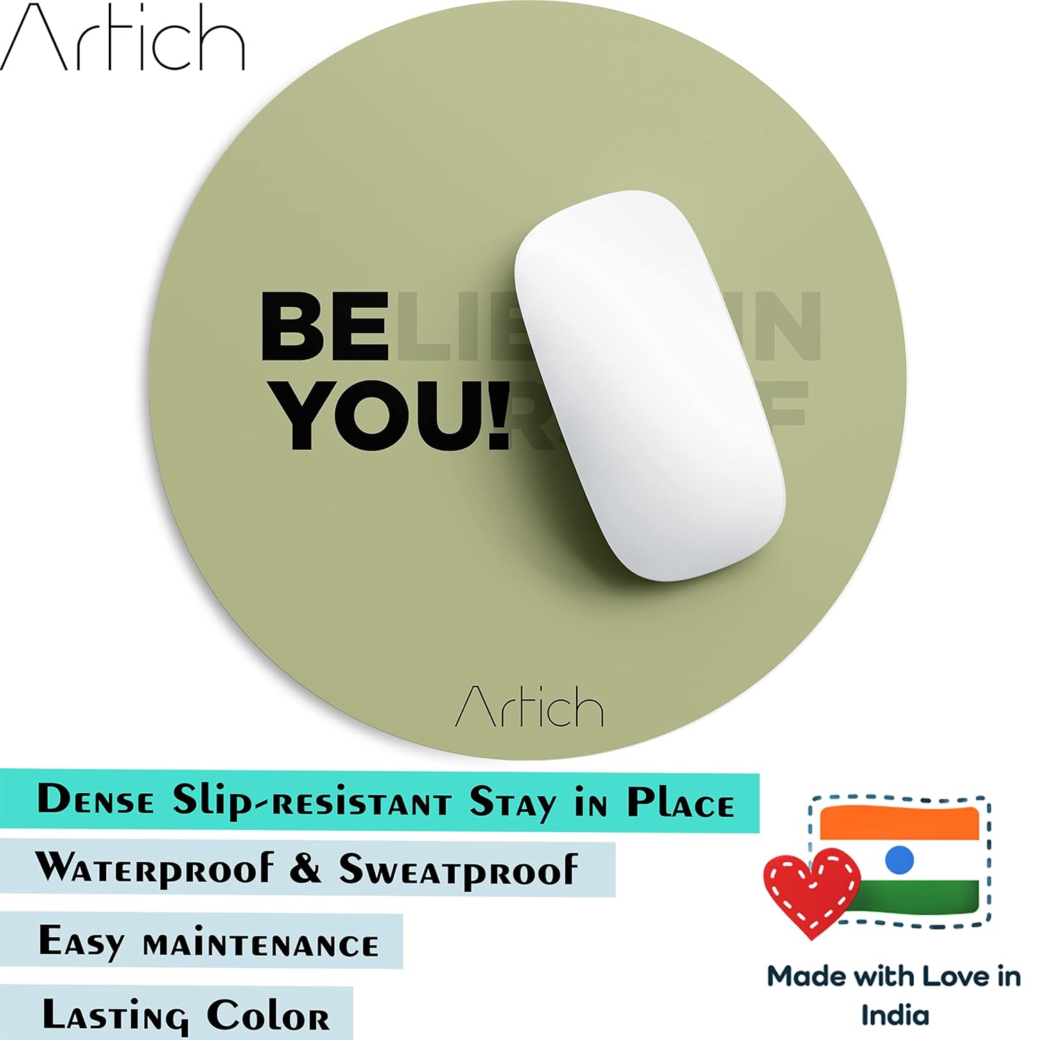 Artich Designer Gaming Mouse Pad(Believe in Yourself)