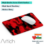 Artich Dark Red Black Camouflage Pattern Gaming Mouse Pad