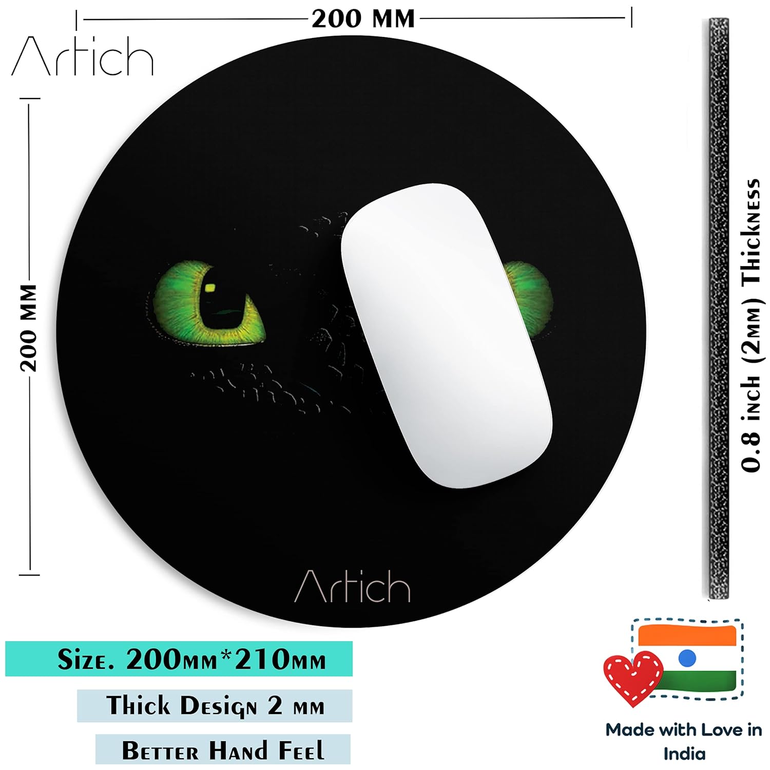 Artich Designer Gaming Mouse Pad f(Dragon Eyes)