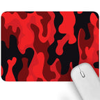 Artich Dark Red Black Camouflage Pattern Gaming Mouse Pad