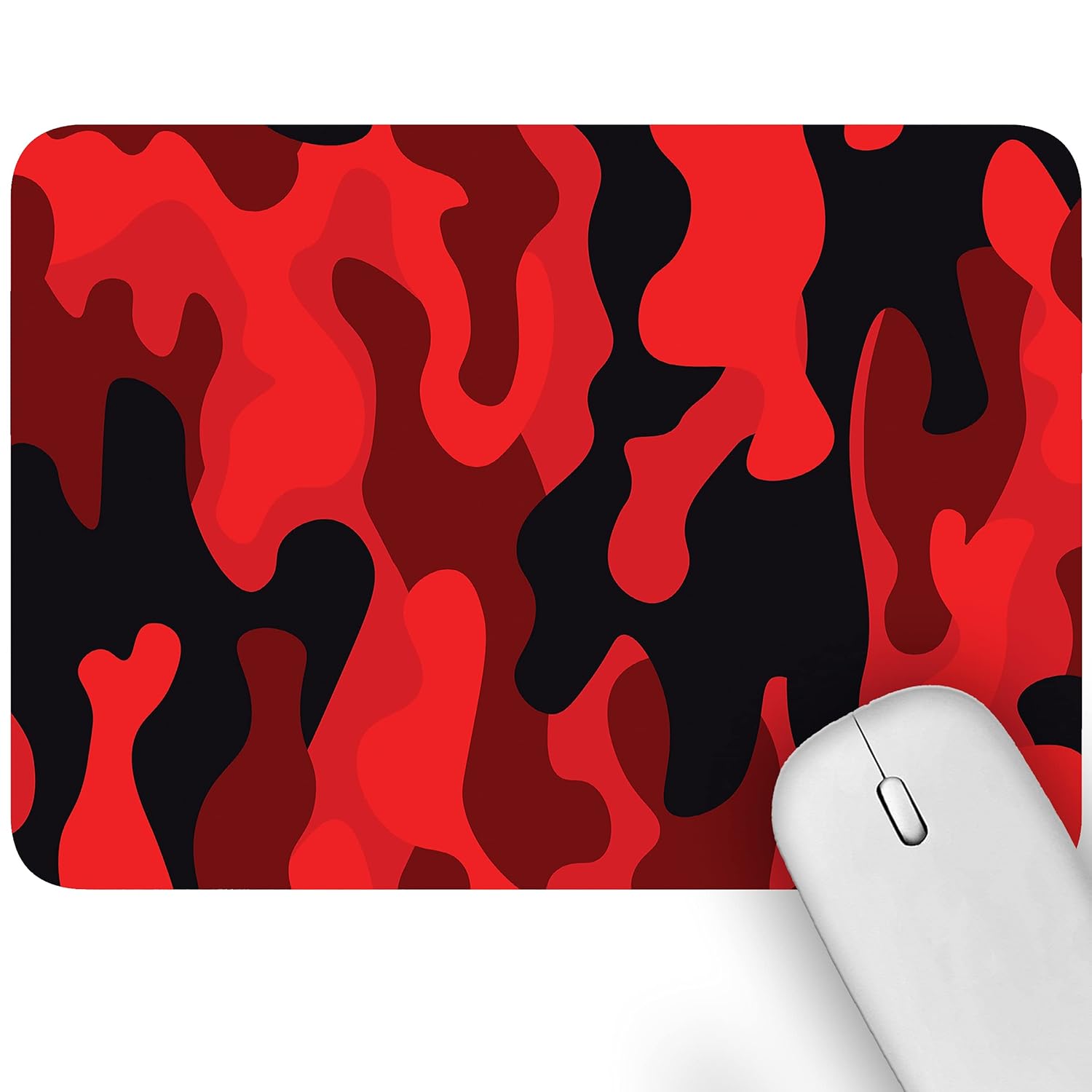 Artich Dark Red Black Camouflage Pattern Gaming Mouse Pad