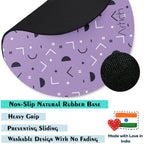 Artich Designer Gaming Mouse Pad (Violet Black Random Objects)