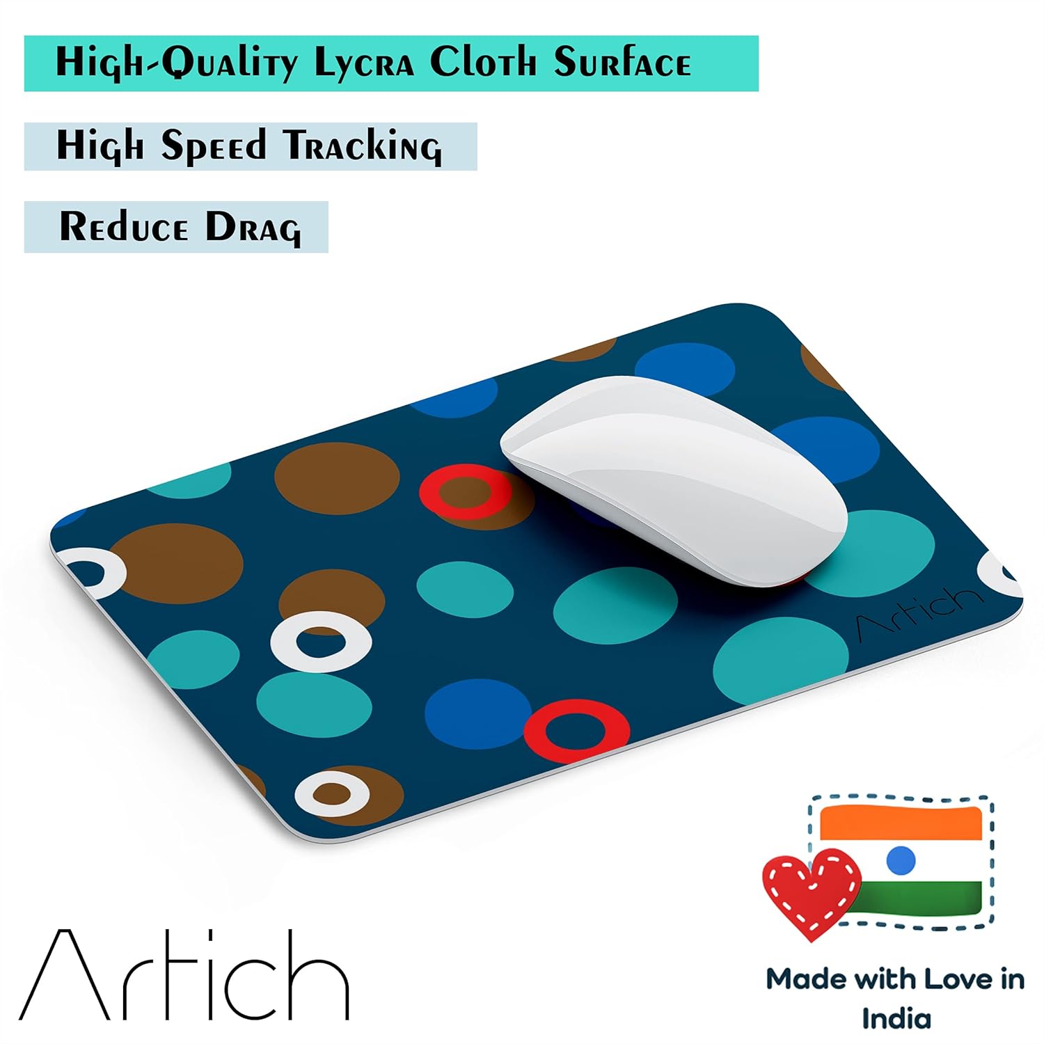 Artich Dreamy Ocean Bubbles Abstract Gaming Mouse Pad