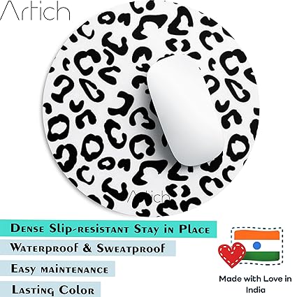 Artich Designer Gaming Mouse Pad (White Black Pattern)