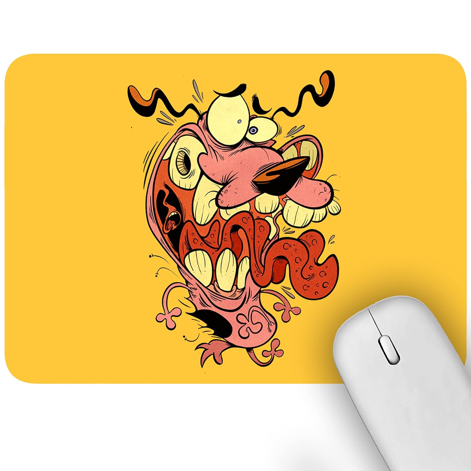 Artich Scared Courage Dog Gaming Mouse Pad
