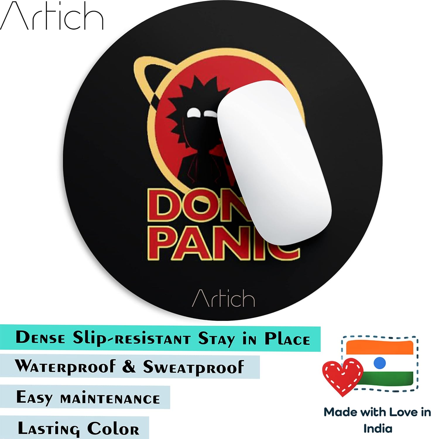Artich Designer Gaming Mouse Pad (Don't Panic)