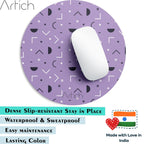 Artich Designer Gaming Mouse Pad (Violet Black Random Objects)