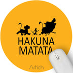 Artich Designer Gaming Mouse Pad  (Yellow Hakuna Matata)