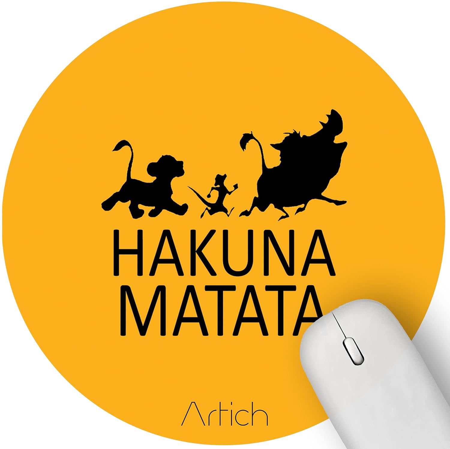 Artich Designer Gaming Mouse Pad  (Yellow Hakuna Matata)