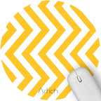 Artich Designer Gaming Mouse Pad (Yellow White Zig-Zag Lines)