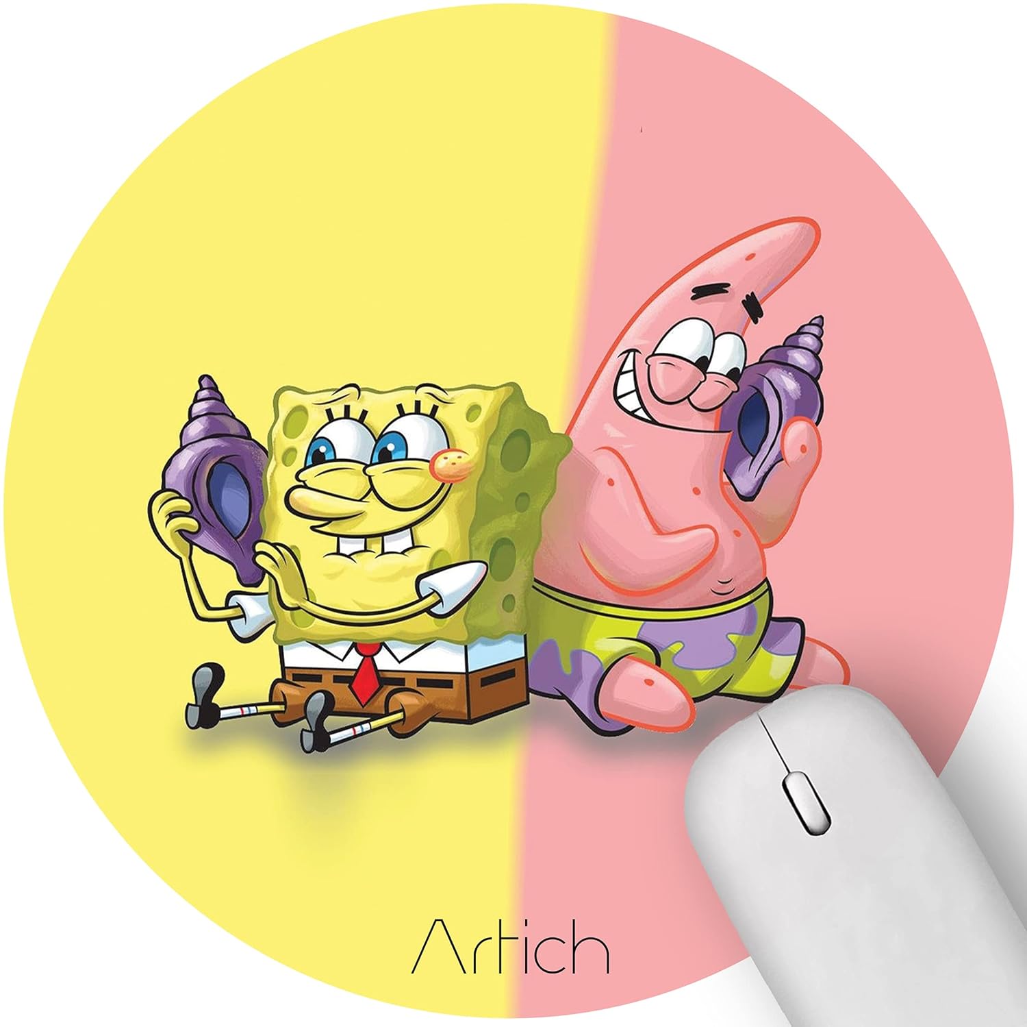 Artich Designer Gaming Mouse Pad Spongebob & Patrick)