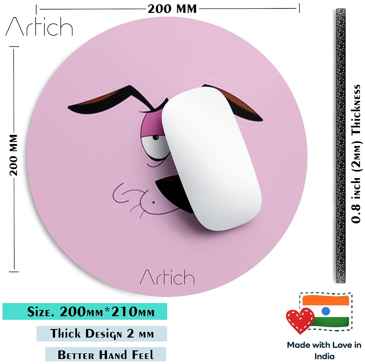 Artich Designer Gaming Mouse Pad (Not Interested Courage)