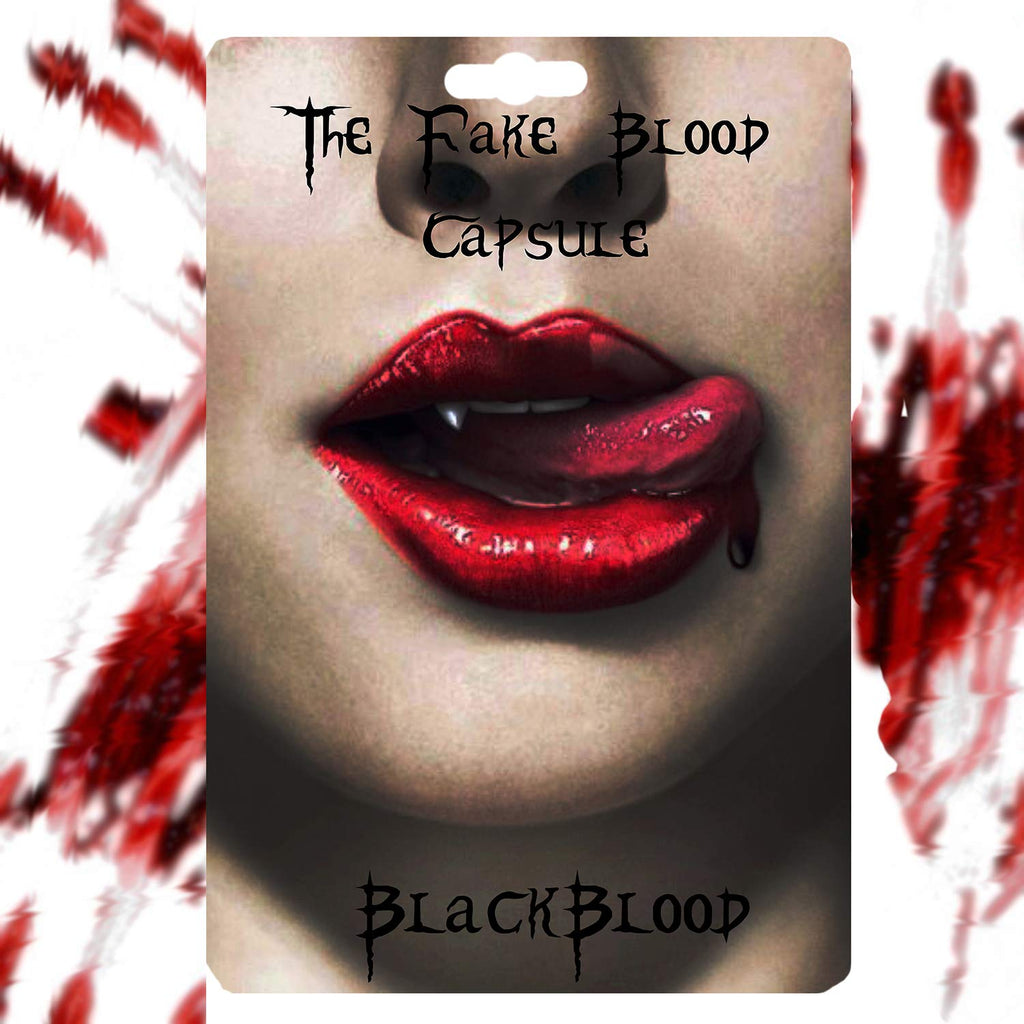 Blackblood The Fake Blood (Blood Capsules) for Horror Fake Blood Scary Prank & Halloween Party (Bloodyred) (Pack of 6 Capsules)