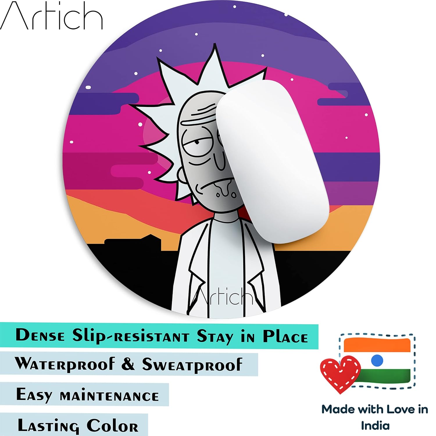 Artich Designer Gaming Mouse Pad (Rick & Morty)
