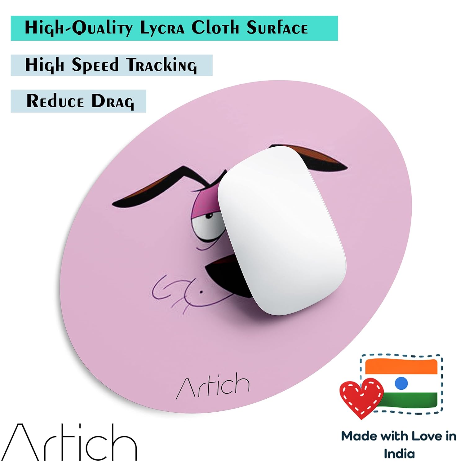 Artich Designer Gaming Mouse Pad (Not Interested Courage)