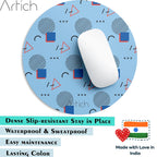 Artich Designer Gaming Mouse Pad  (Circle Square Random Objects)