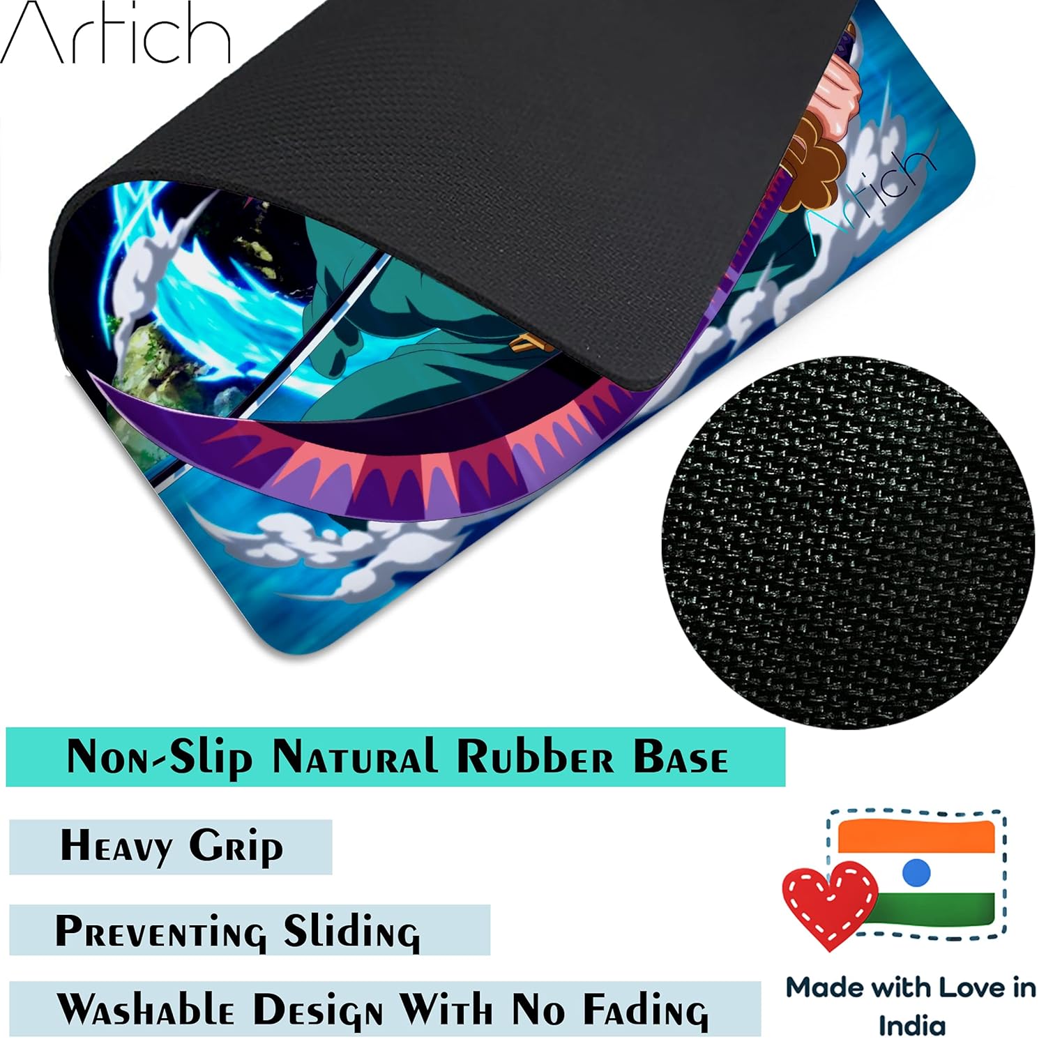 Artich One Piece Zoro Gaming Mouse Pad