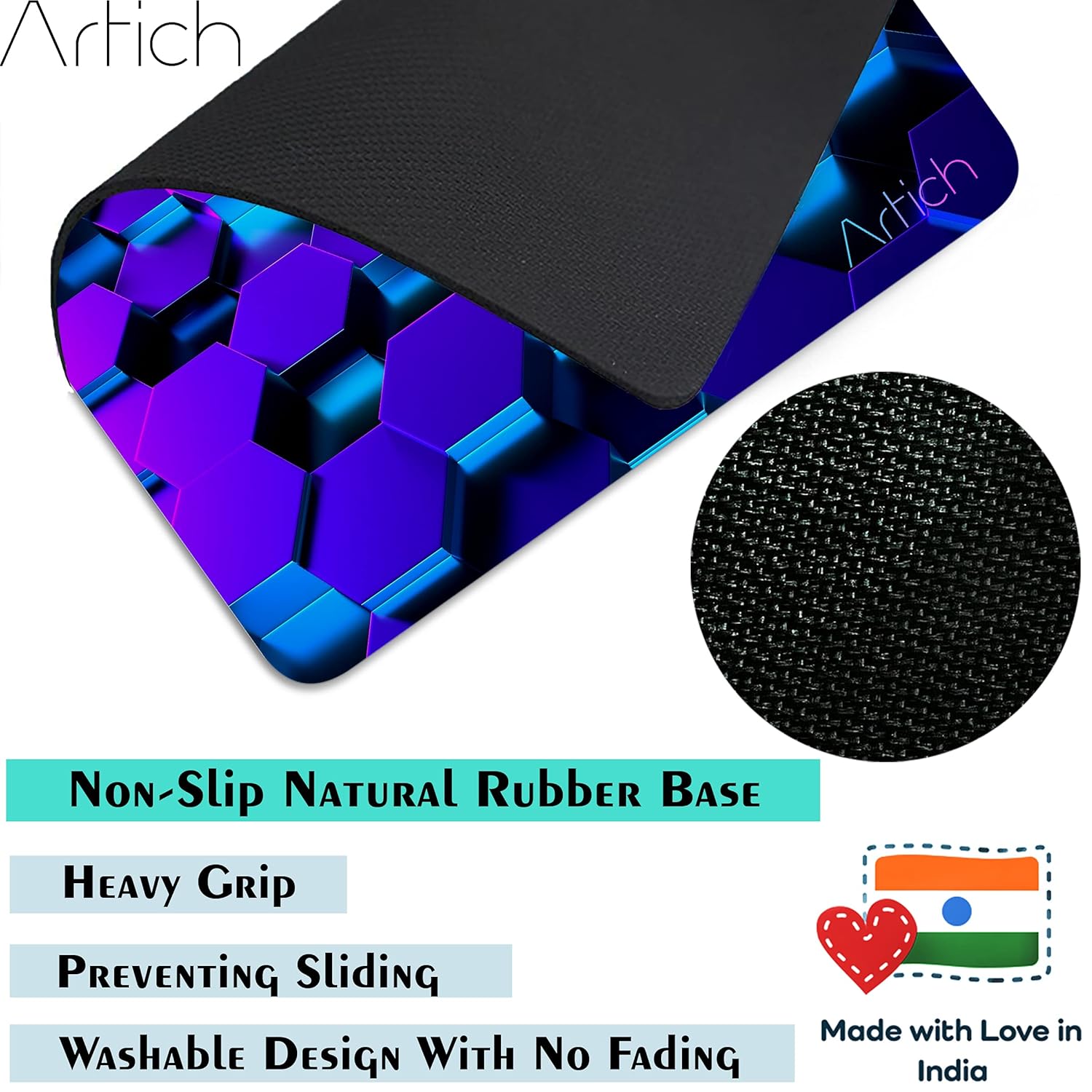 Artich Unleveled Honeycomb Floor Abstract Gaming Mouse Pad