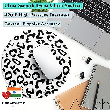 Artich Designer Gaming Mouse Pad (White Black Pattern)