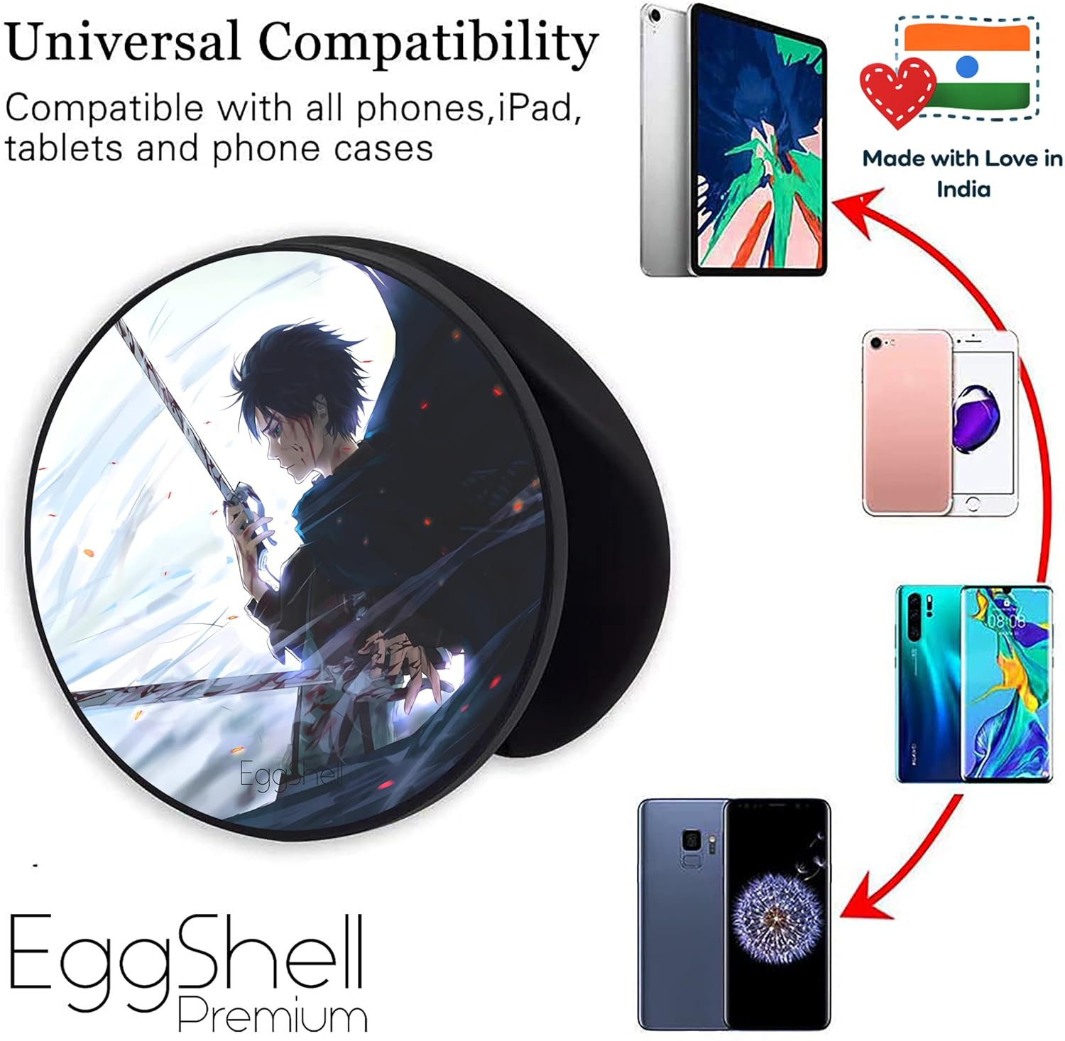 Eggshell® Pop Mobile Holder (Shadow of Levi Holding Blades AOT)