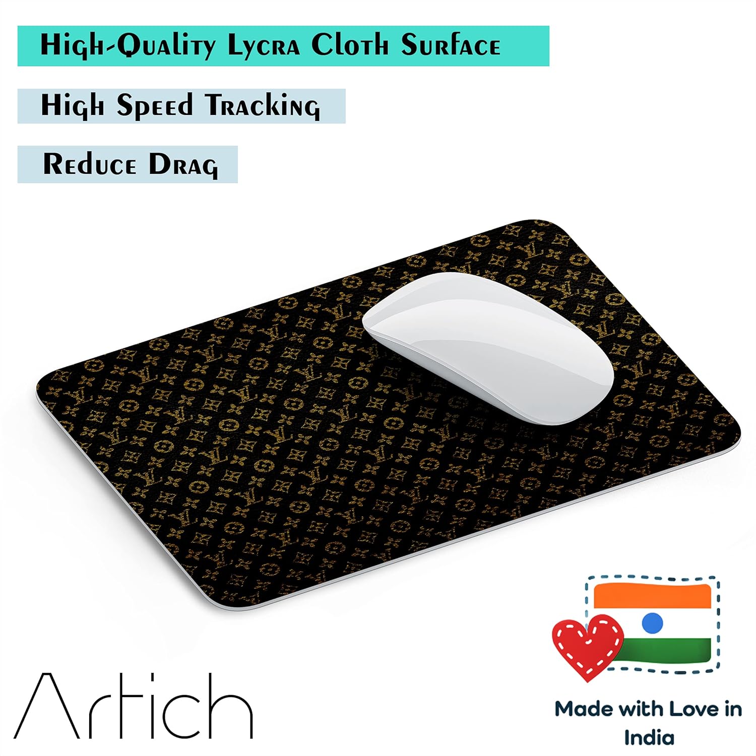 Artich Royal Love Marble Gaming Mouse Pad