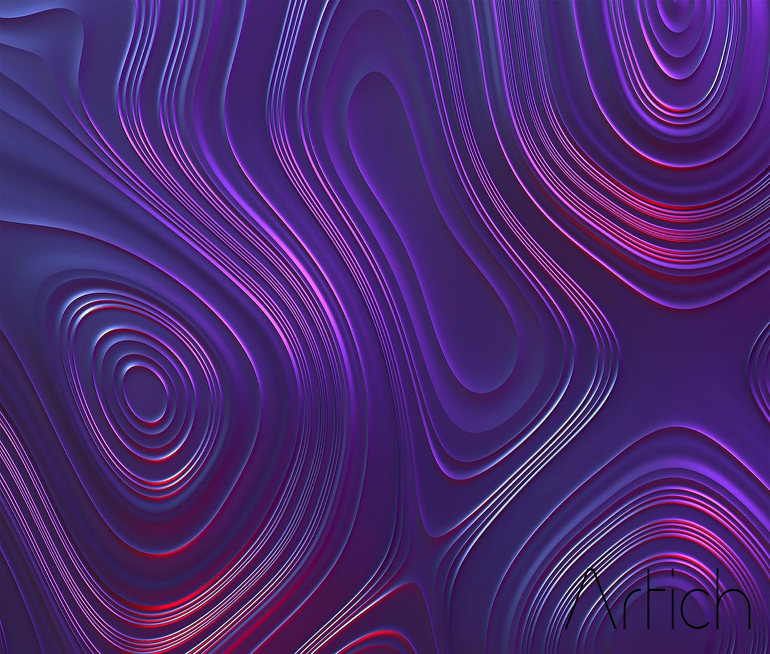 Artich Violet Ripple Abstract Gaming Mouse Pad