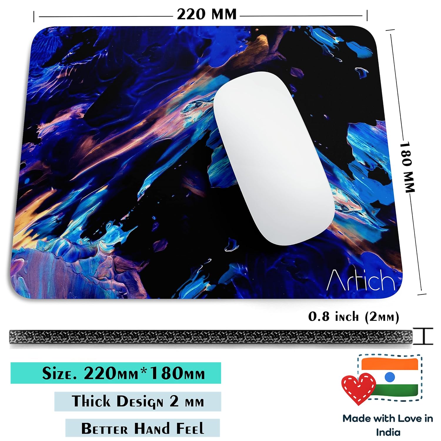 Artich Ignited Glowing Crystals Gaming Mouse Pad