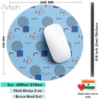Artich Designer Gaming Mouse Pad  (Circle Square Random Objects)