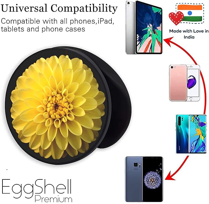 Eggshell® Pop Mobile Holder (Yellow Floral Dahlia Flower)