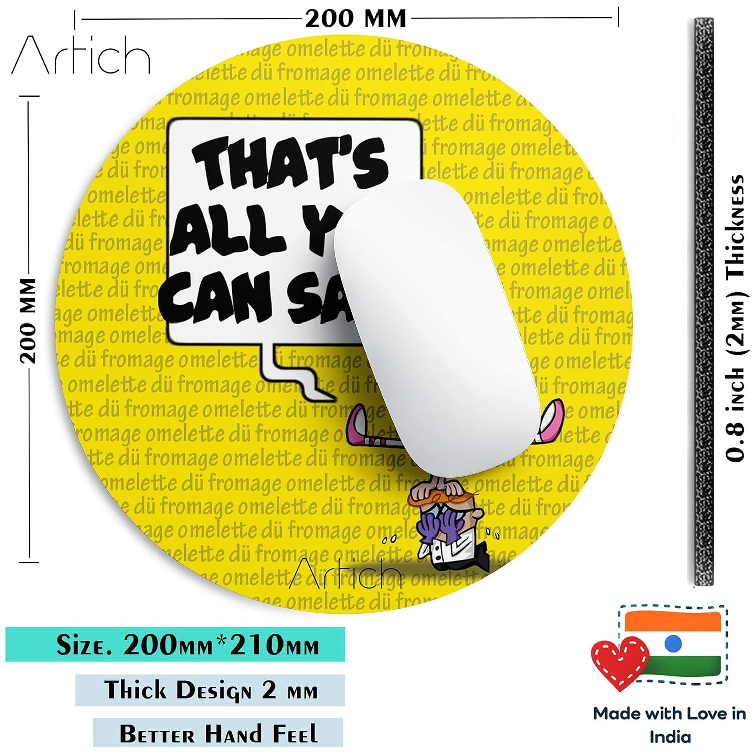 Artich Designer Gaming Mouse Pad  (That's All You can say Cartoon)