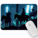 Artich Samurai with Glowing Flags Gaming Mouse Pad