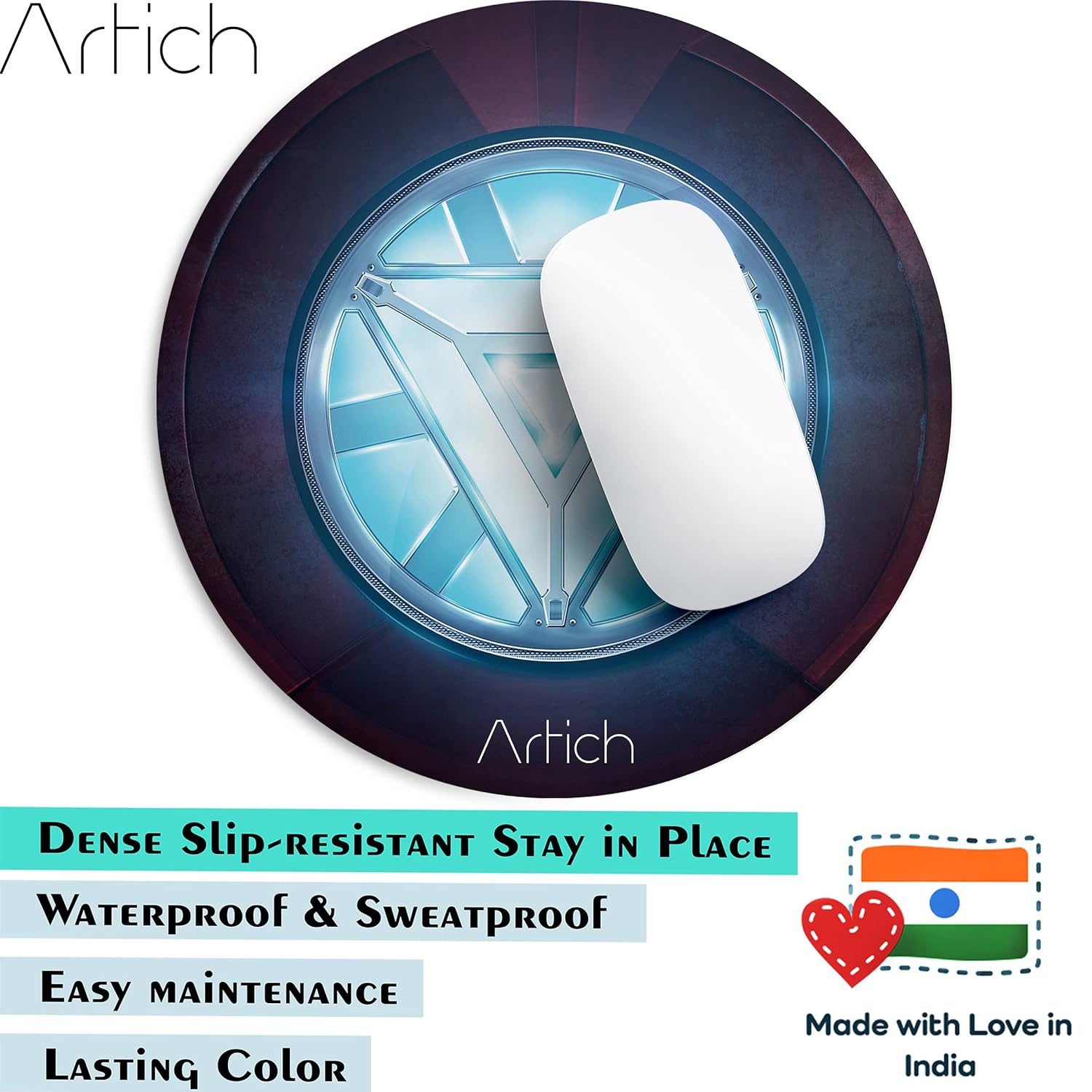 Artich Designer Gaming Mouse Pad (Arc Reactor Mark II)