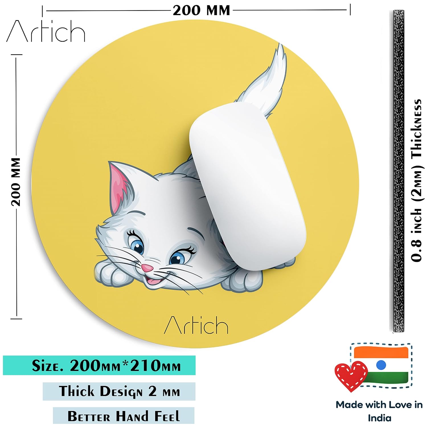 Artich Designer Gaming Mouse Pad (Cute Cat)