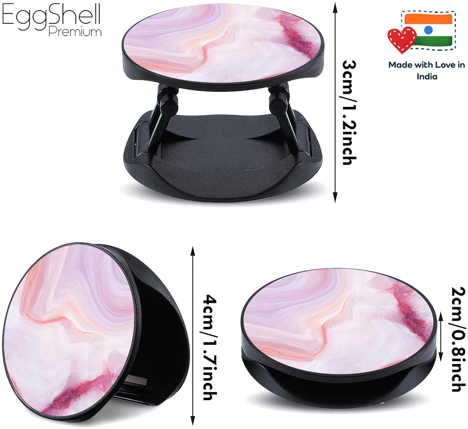 Eggshell® Pop Mobile Holder (Pink Velvety Ocean Marble)