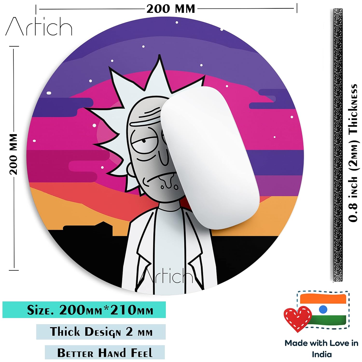 Artich Designer Gaming Mouse Pad (Rick & Morty)